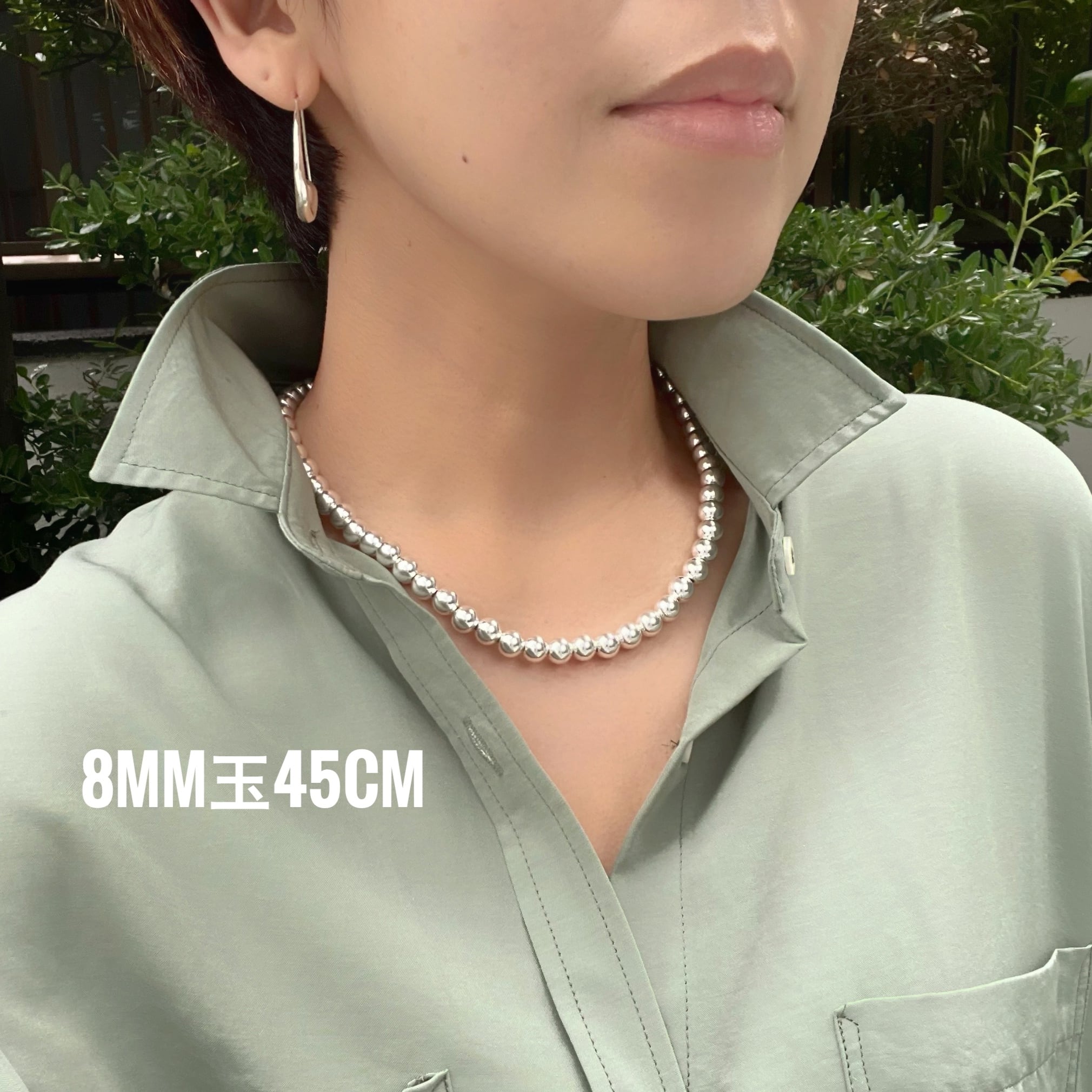 ラスト2】ナバホパール ネックレス 丸玉 8mm 45cm シャイニー ラスト2】ナバホパール ネックレス 丸玉 8mm 45cm シャイニー