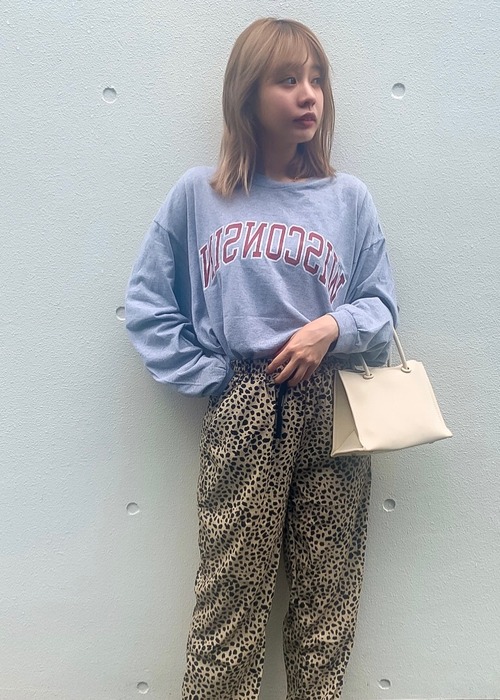 leopard relax pants