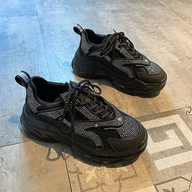 ウィンターレッドブラックラインストーン 靴 シューズ レース 冬物 レースアップ フェイクシューズ36290674941