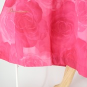 フラダンス 衣装 ワンピース ドレス ピンク系 バラ柄 ロケラニ 花柄 フラワープリント ハワイアンプリント アロハ フラ ダンス レッスン 練習 フレアスカート 華やか 鮮やか かわいい おしゃれ 上品 半袖 おしゃれ袖 フリル リゾート パーティー フェミニン カジュアル かわいいドレス フラスタイル