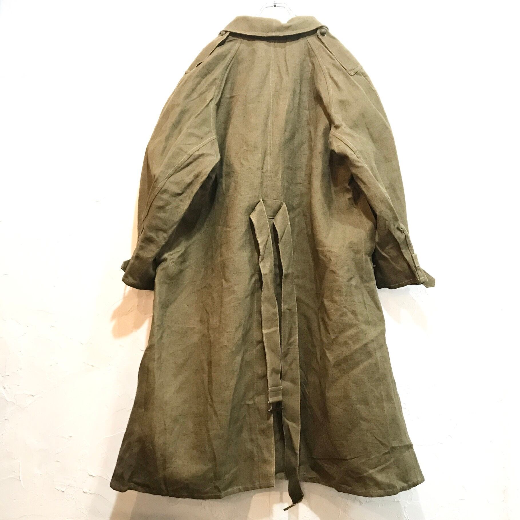 (3)【DEADSTOCK】フランス軍 モーターサイクルコート リネン サイズ3 | Racey powered by BASE