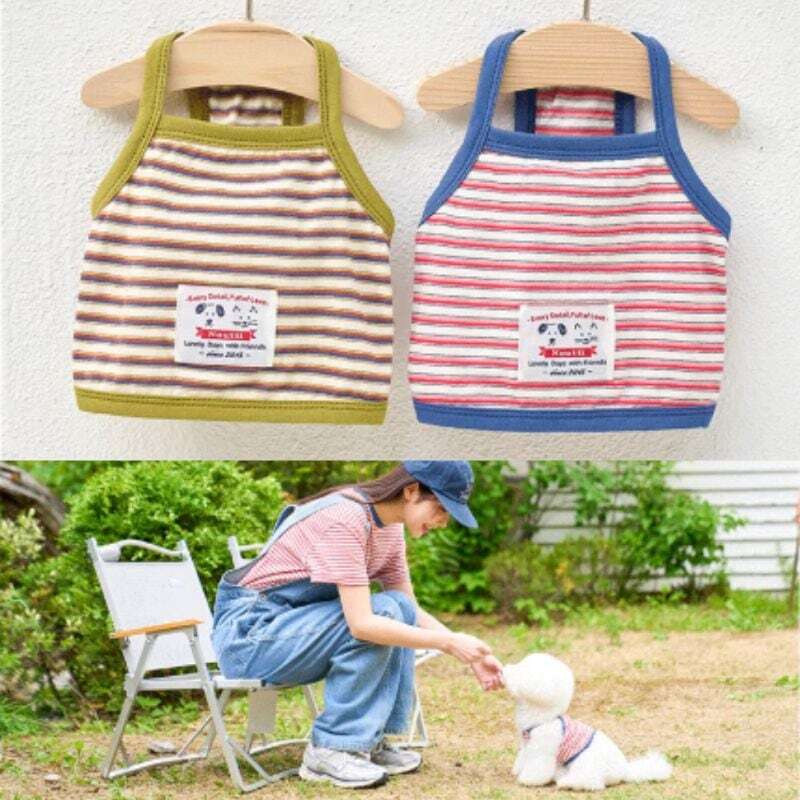 ボーダーキャミソールトップス 犬服 01228