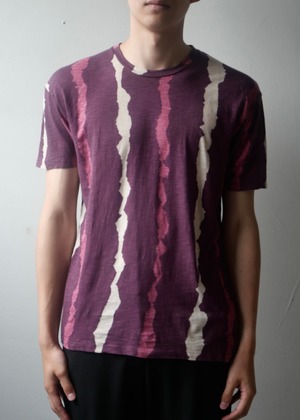"NEIL BARRETT" tiedye striped tee