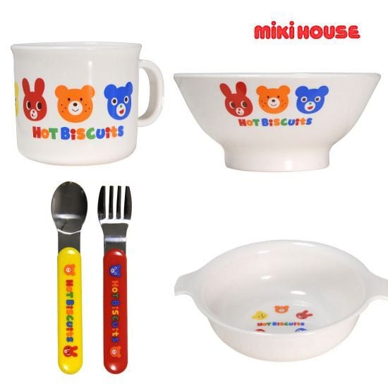 キ*ン様 新品　ミキハウス　セット ミキハウス女の子出産祝い マリンワンピース（12～18ヶ月）と食器