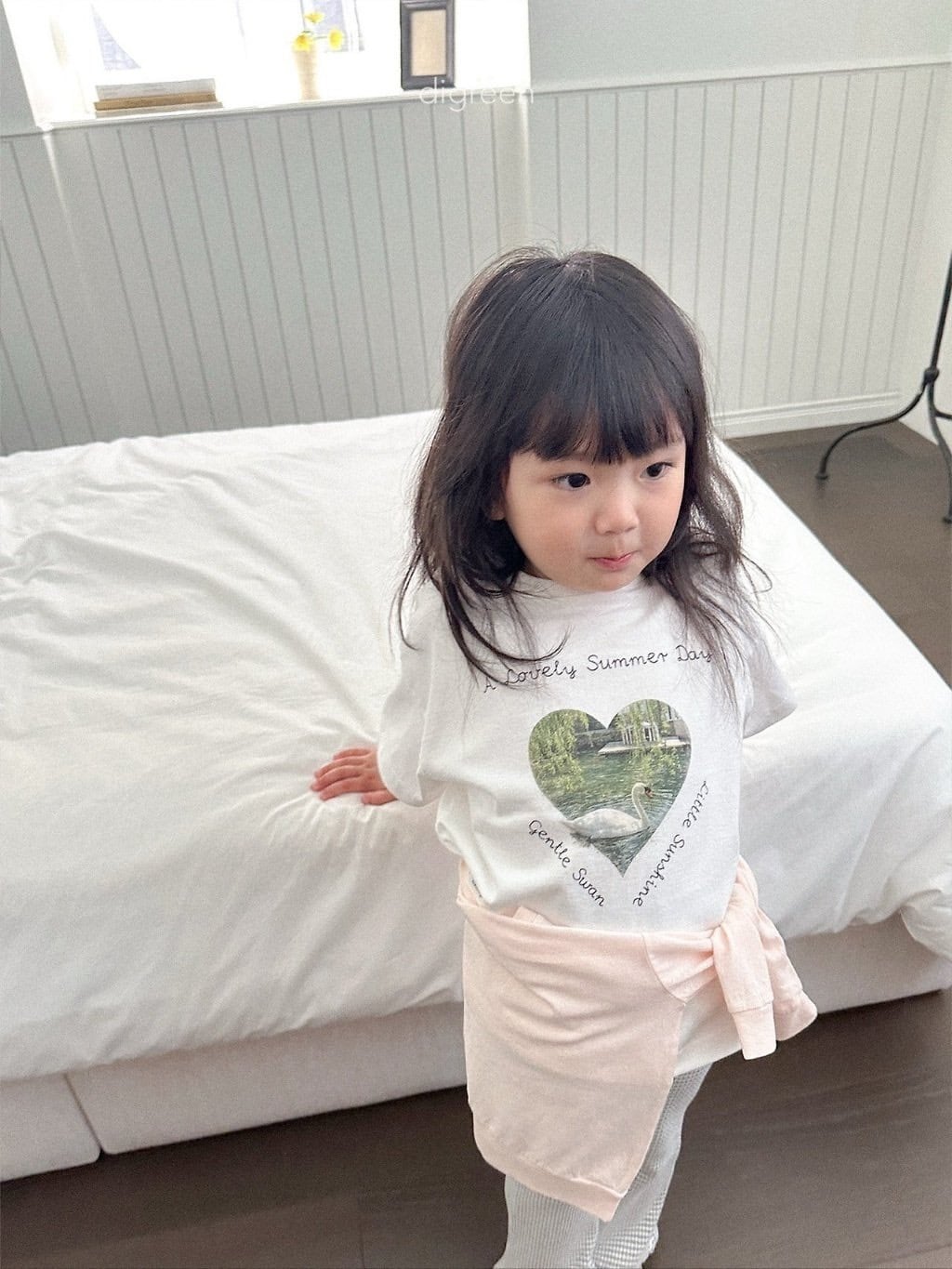 【即納/90size】ピュアスワンTシャツ/ digreen