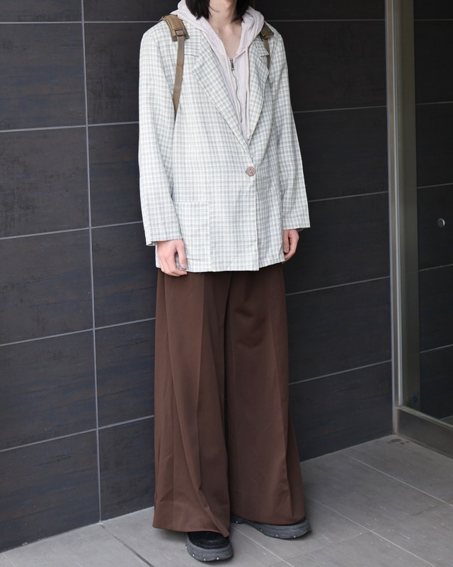 Check single tailored jacket