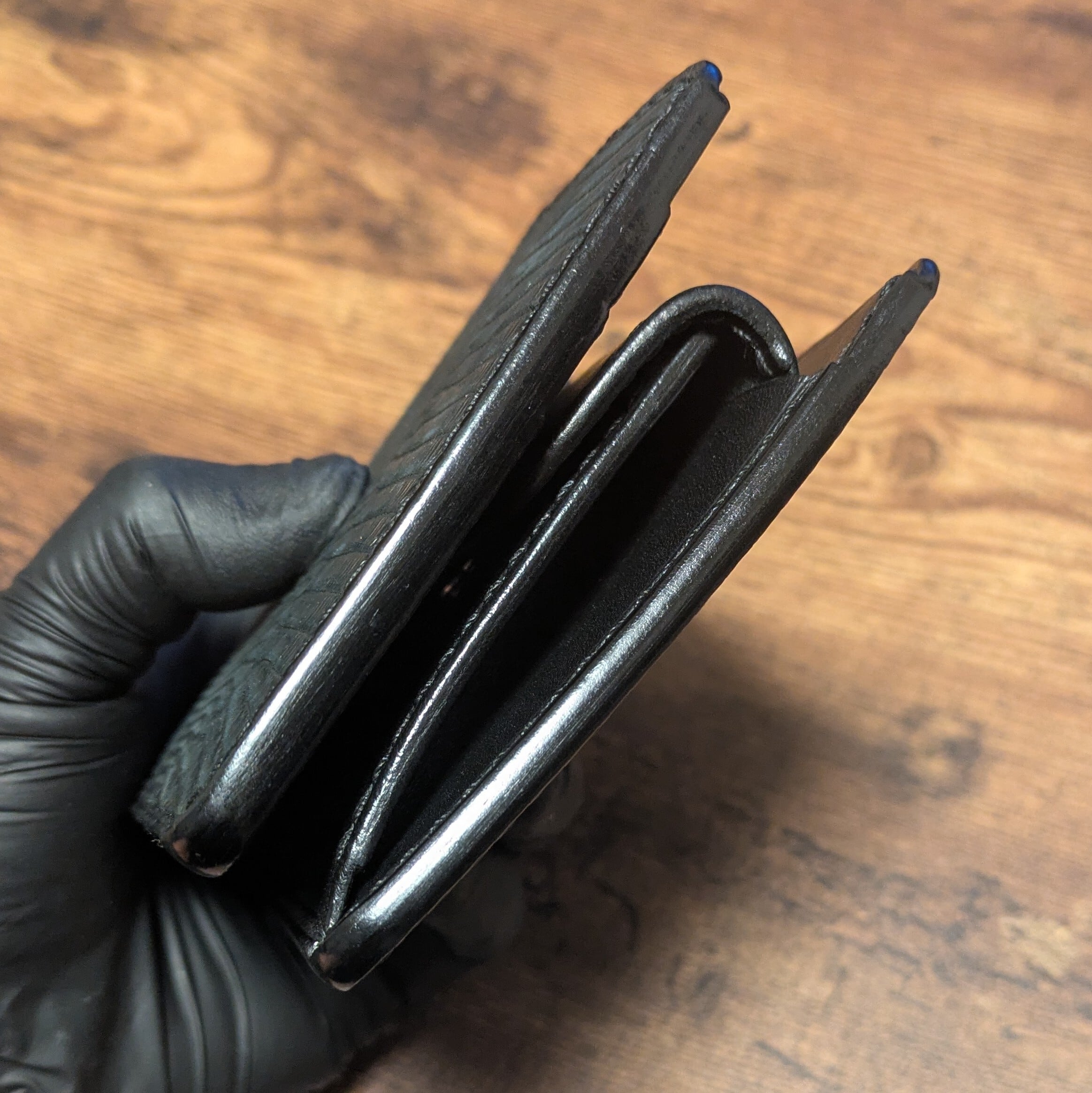 ハーフウォレット ヌバックリザード～Billfold wallet nubuck lizard