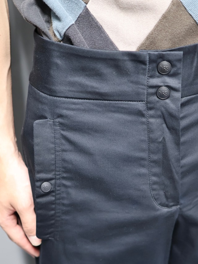 【y-3】cotton semiflare trousers