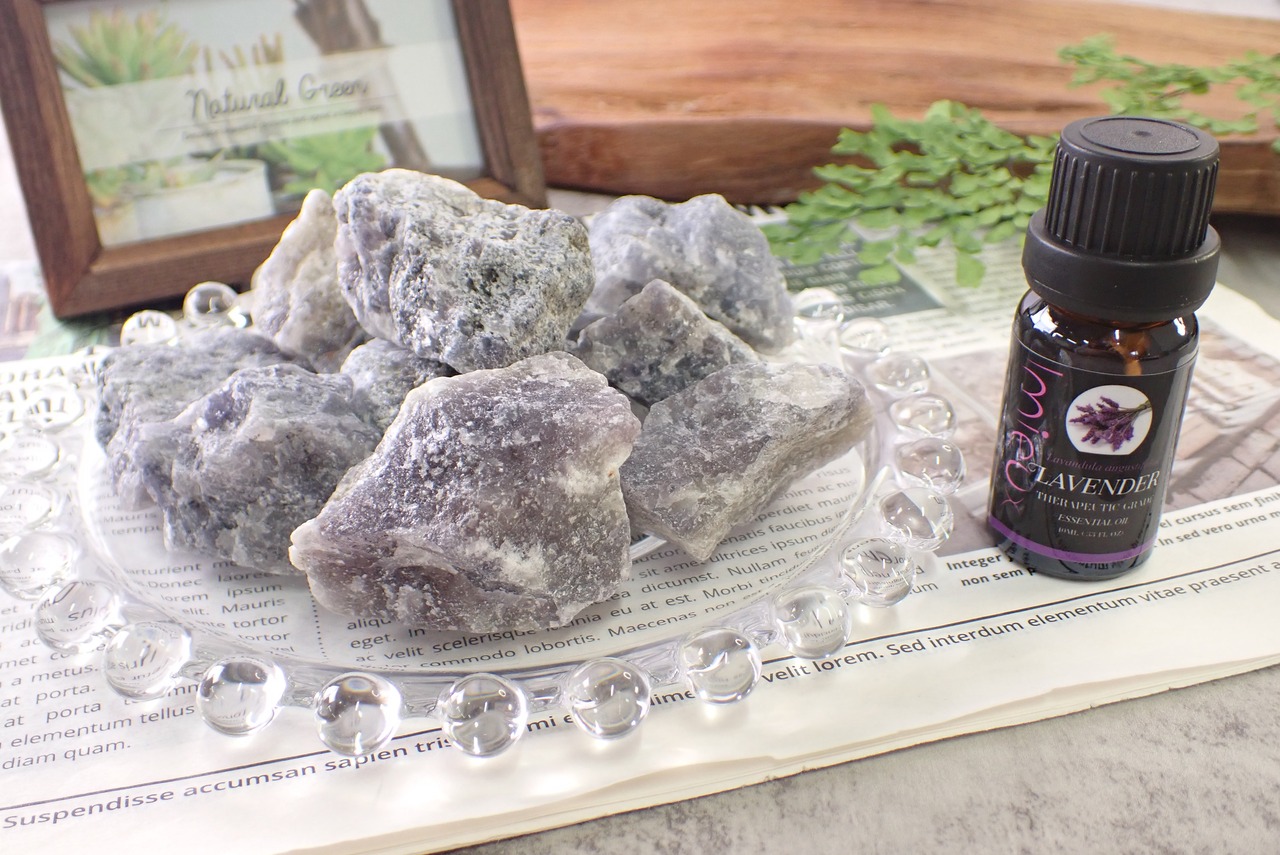 アロマストーン(アイオライト)　ラベンダー　 [D4-178]