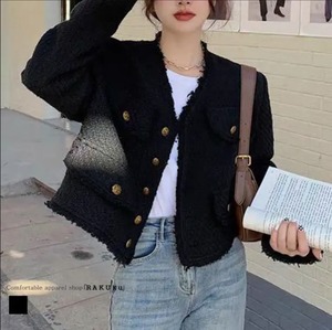 ショート丈 ツイード ジャケット