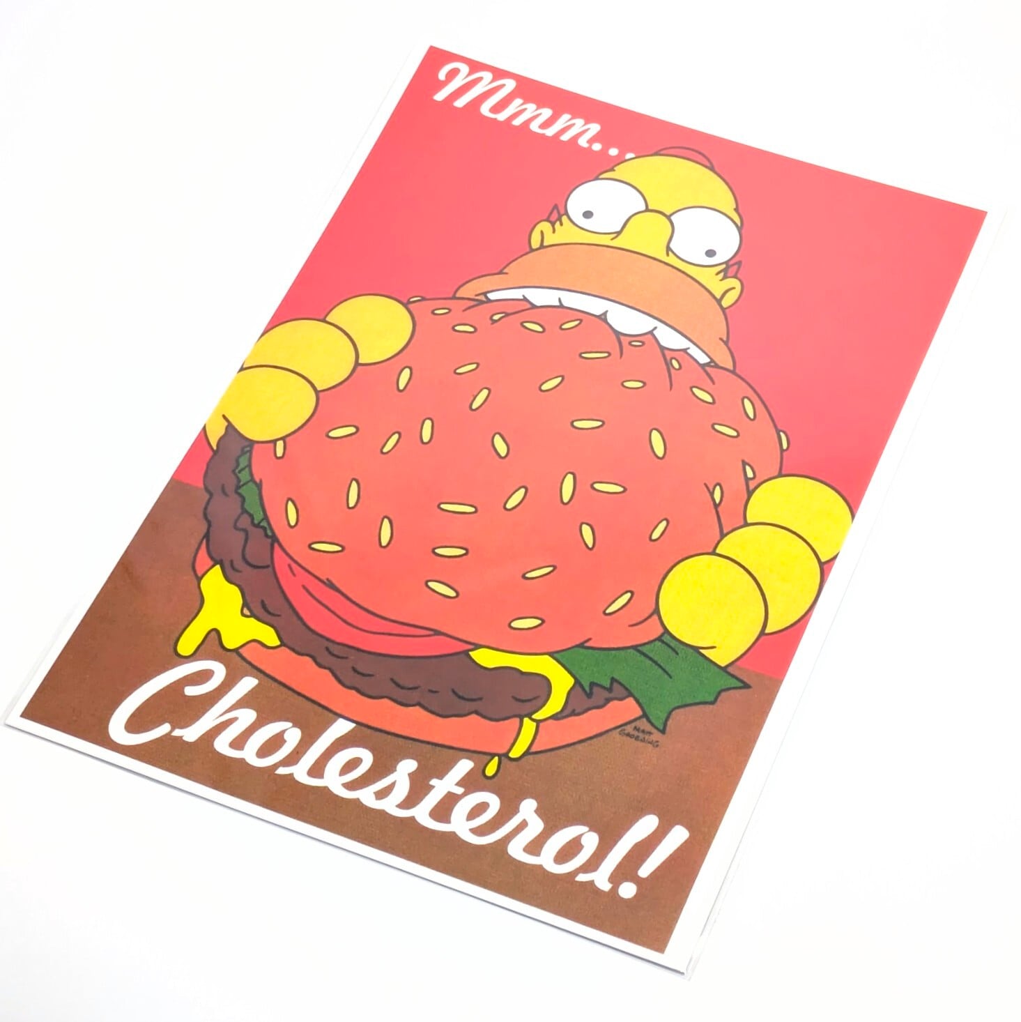♫ ちょうどいいB4ポスター ♫【 The Simpsons ( シンプソンズ )   】『 Cholesterol! / ホーマー・シンプソン 』〚アメリカン雑貨 アメトイ〛