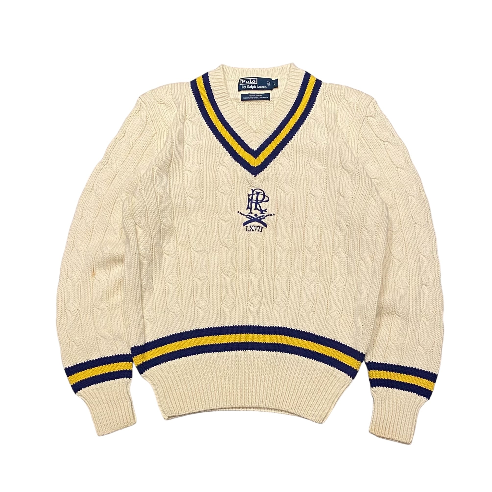 90's Polo Ralph Lauren Cotton Tilden Sweater L / ポロ ラルフ 90's Polo Ralph Lauren Cotton Tilden Sweater L / ポロ ラルフ