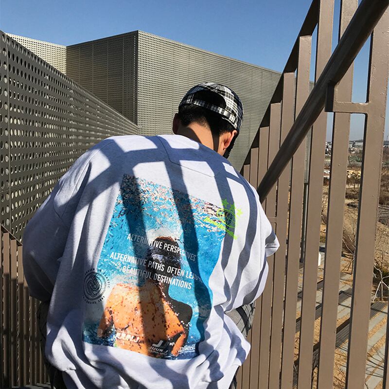 全1色 パーカー トップス プリント カジュアル おしゃれ