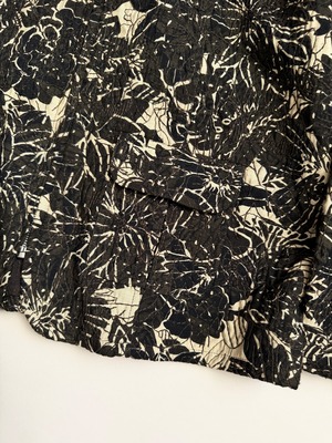 Chocolate floral quilted jacket