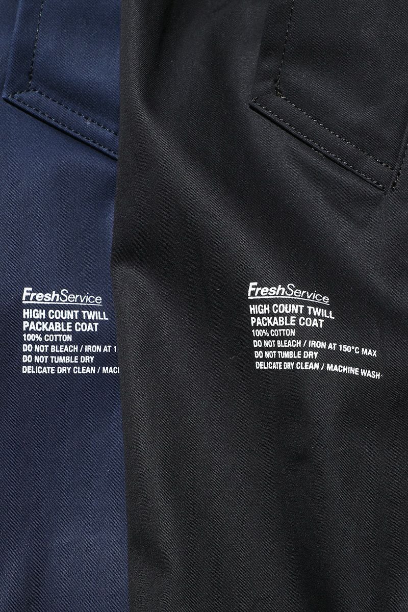 22AW FreshService TWILL PACKABLE COAT