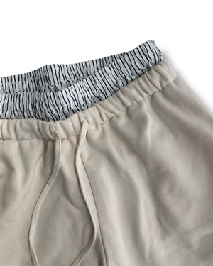 calm double waist sweat pants <2color>