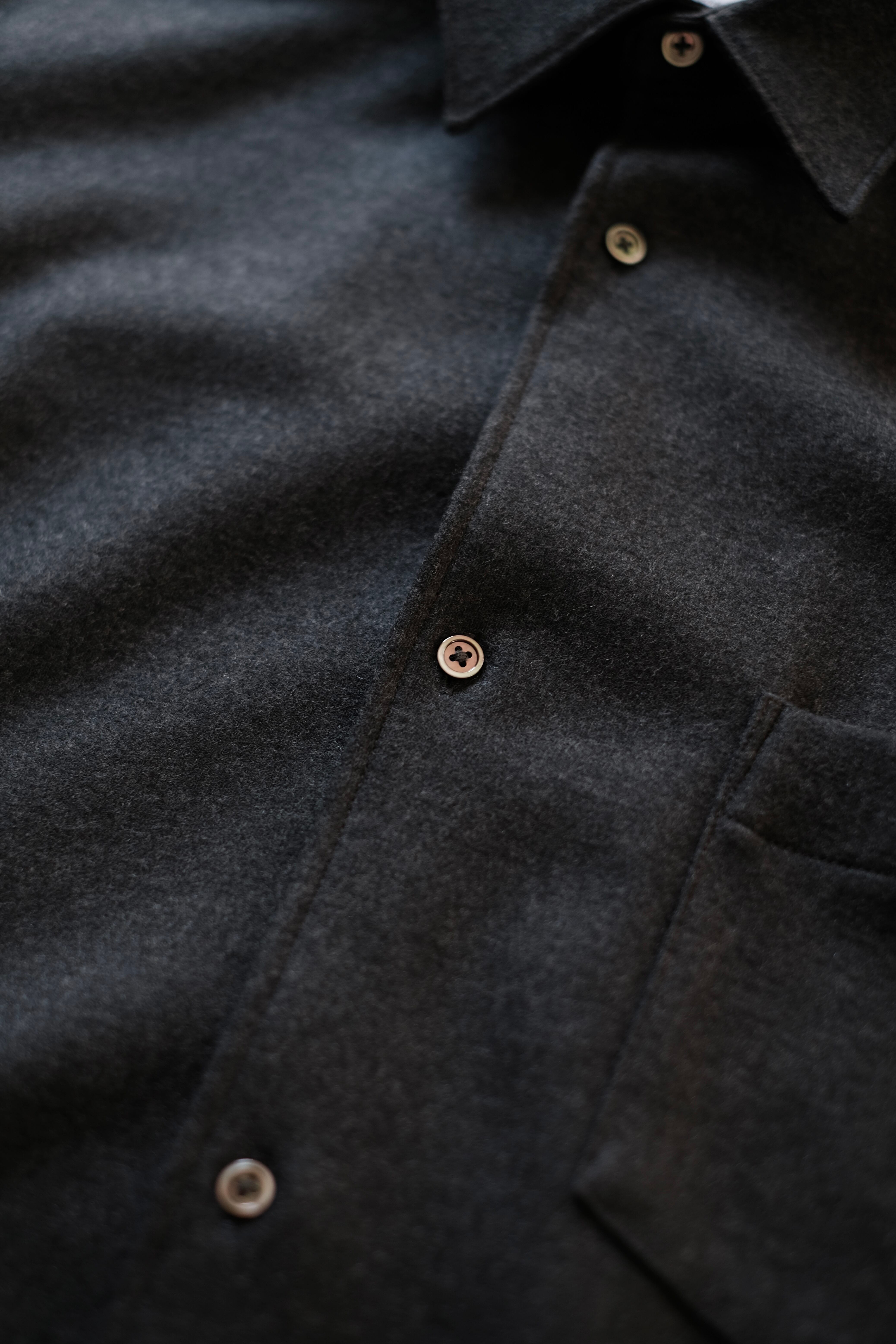 Graphpaper / Wool Smooth Flannel Oversized Regular Collar Shirt