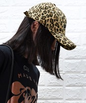 COOLAロゴエンブロイダリーレオパードCAP　CQ-44554H