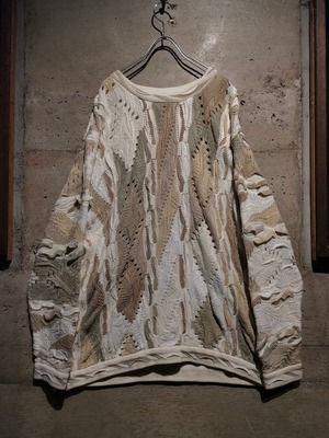 【Caka】"COOGI" Crazy Pattern Vintage Loose 3D Knit