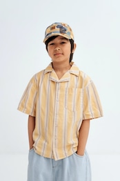 〈 REPOSE AMS 24SS 〉boxy shirt / sand gold stripe