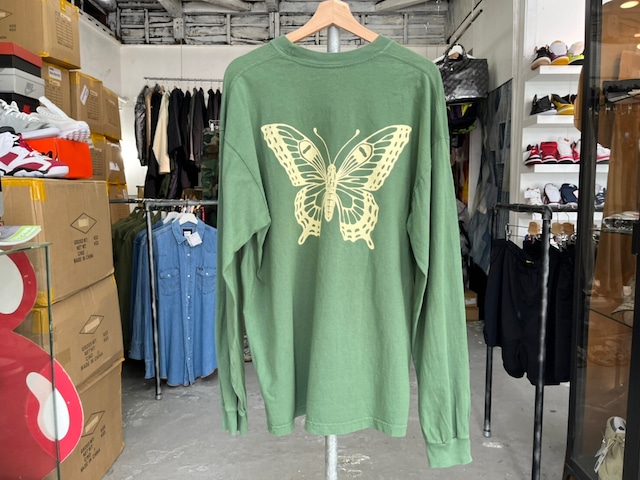 Girls Don't Cry BUTTERFLY LS TEE XL GREEN 28872