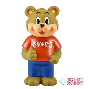 レストラン ショーニーズ クマのソフビ貯金箱 ※難あり