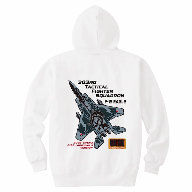 F-15 303スペシャルマーキングパーカー 白 F-15 303スペシャルマーキングパーカー 白}