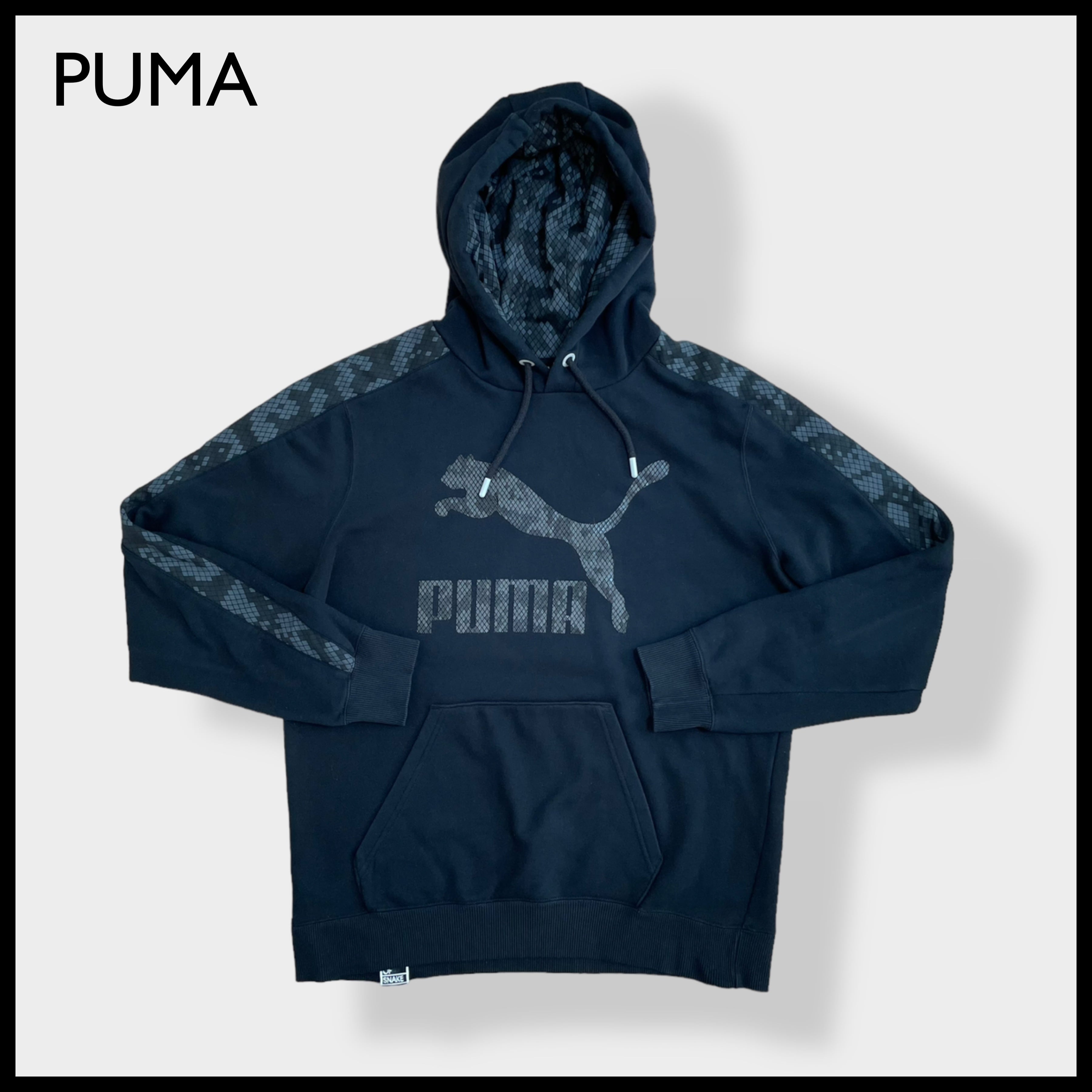 PUMA】蛇柄 プーマ パーカー ロゴ プリントプルオーバー スウェット ...