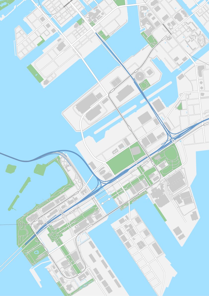 東京 豊洲 お台場 Pdfデータ マップ作成素材 地図素材をダウンロードにて販売するお店 今八商店