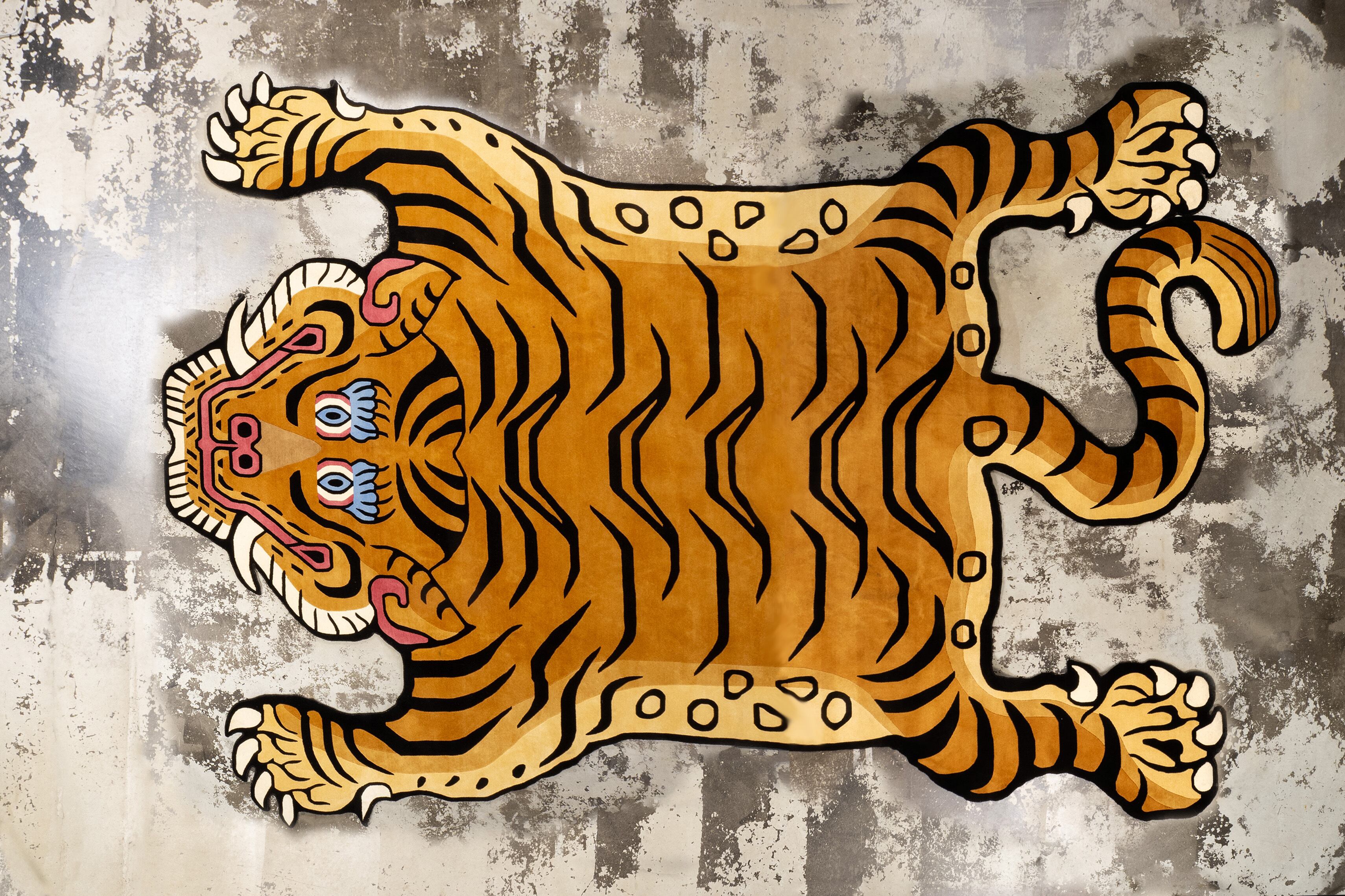 Tibetan Tiger Rug 《XXXXXXXXXXLサイズ•ウール001》チベタンタイガー