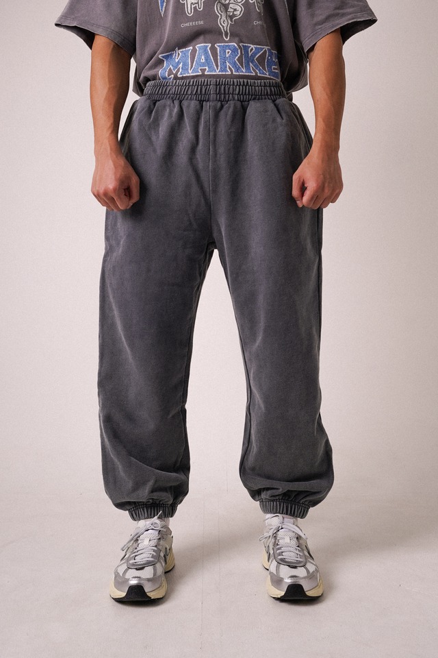 ヴィンテージスウェットロングパンツ　ダークブルーグレー