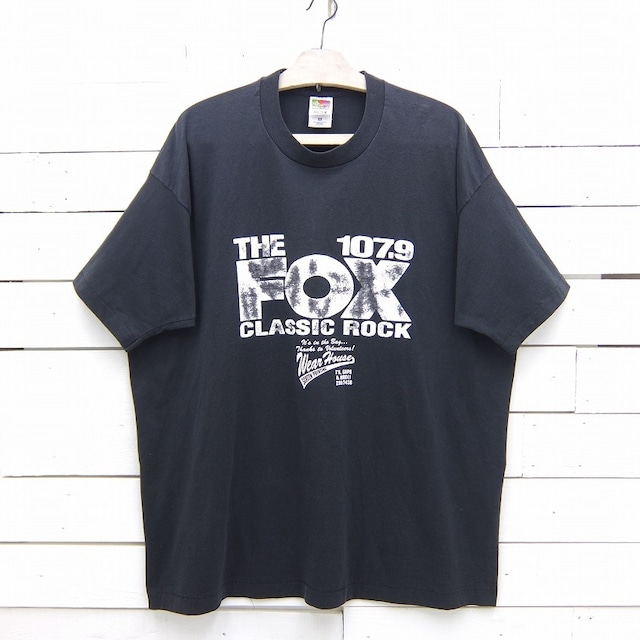 1990's FRUIT OF THE LOOM フルーツオブザルーム THE FOX CLASSIC ROCK プリントTシャツ ブラック メンズ 2XLサイズ MADE IN USA