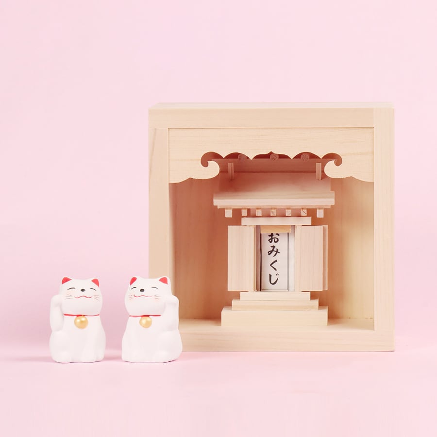 マスに入った！ 幸せ招く にゃんこ宮 ミニ / おみくじ飾り | 福招きの社