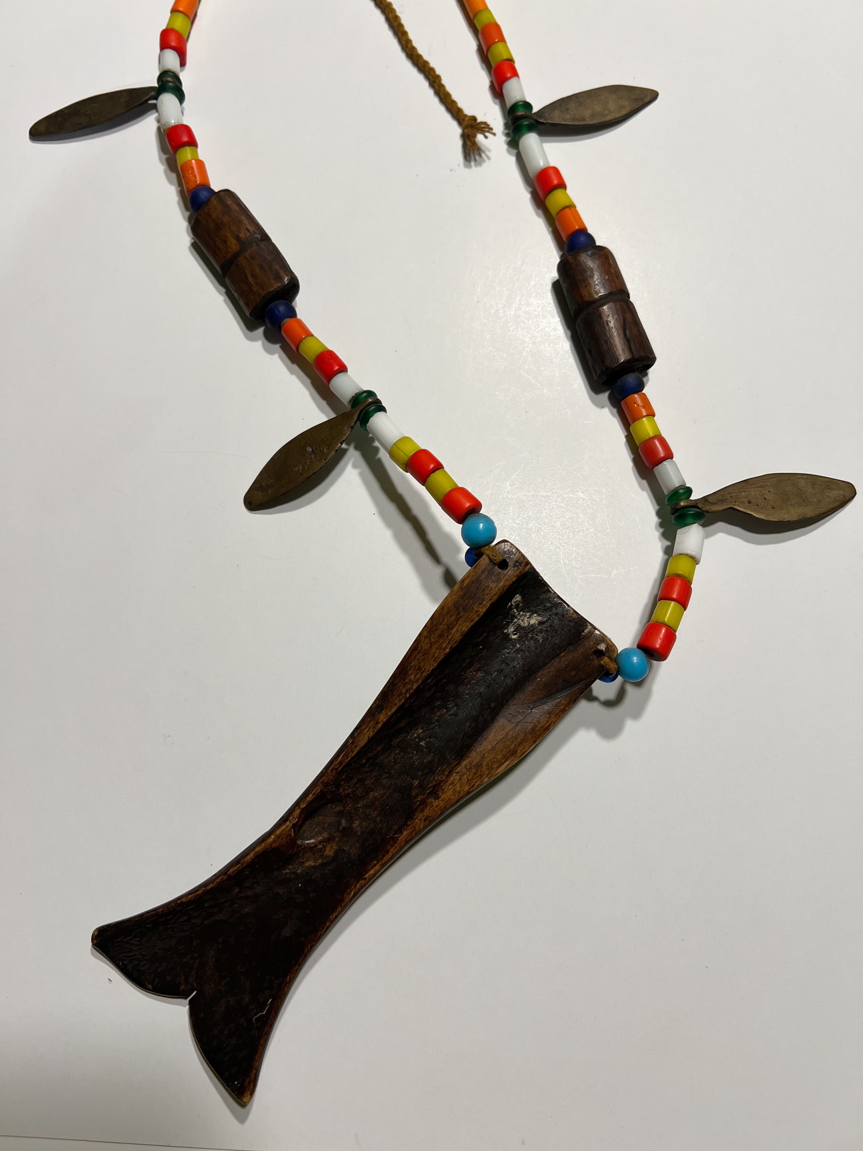 Vintage NAGA wood face Necklace ( ヴィンテージ ナガ族 ウッド