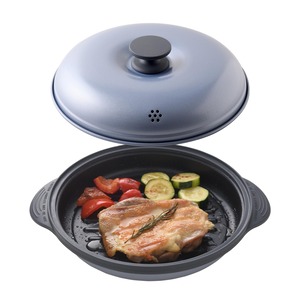 【特価処分】エニーシング 電子レンジ調理器 レンチンマジックグリル 茹でる 蒸す 焼く 後片付けが楽 万能 丸形 レシピ付 RCMG-01