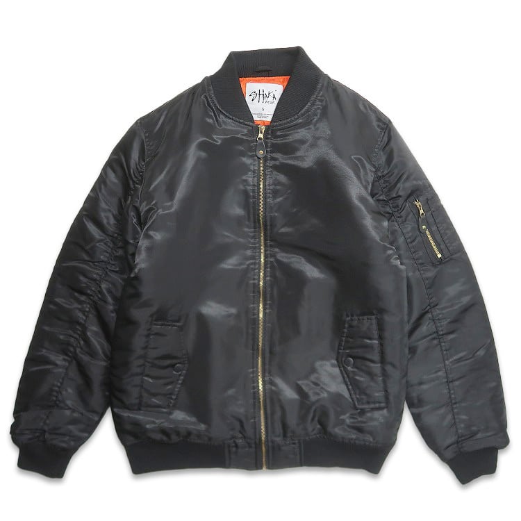 古着 SHAKA WEAR MA-1 フライトジャケット ミリタリー バックプリント