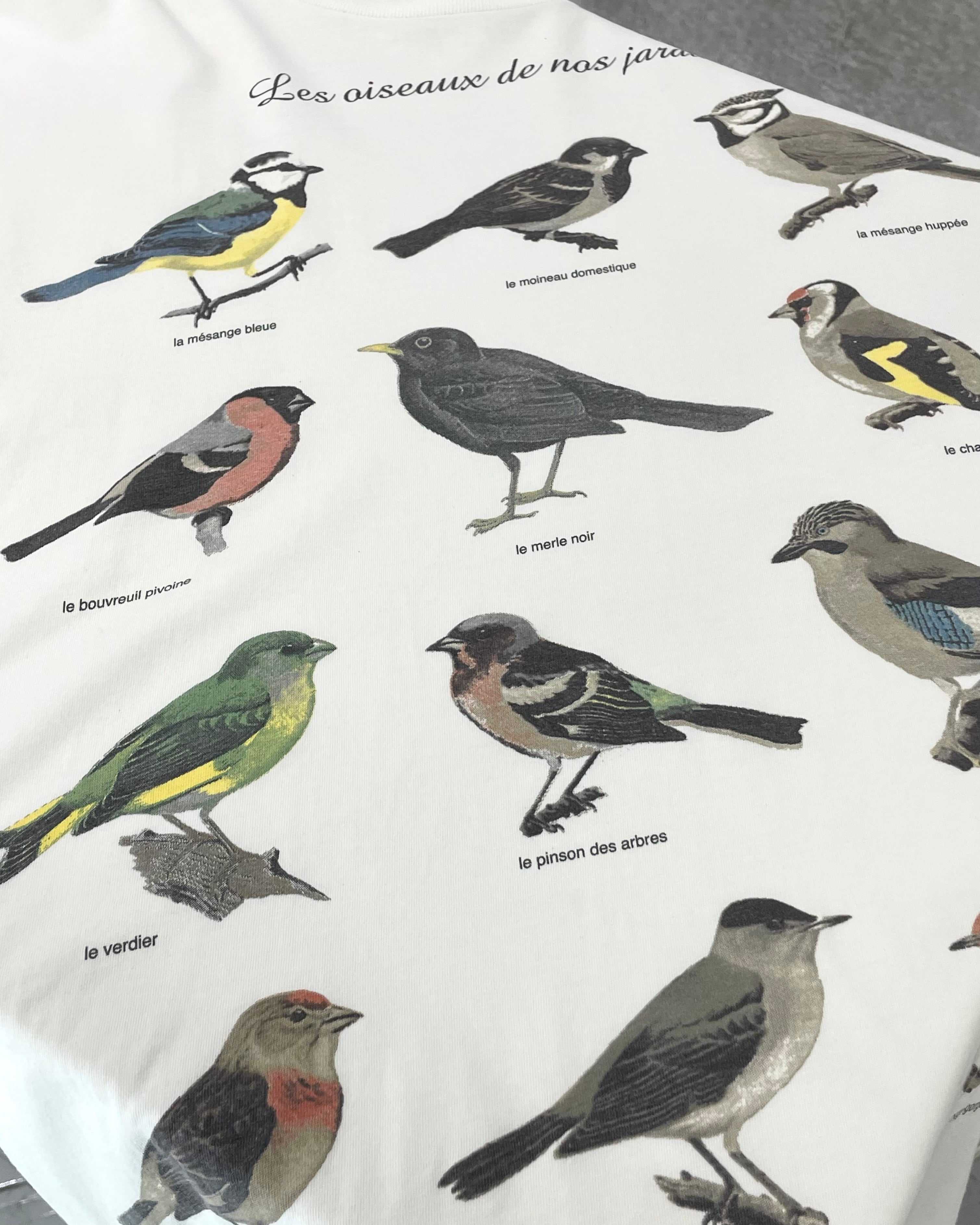 00s USED "Various Bird" Print Tee