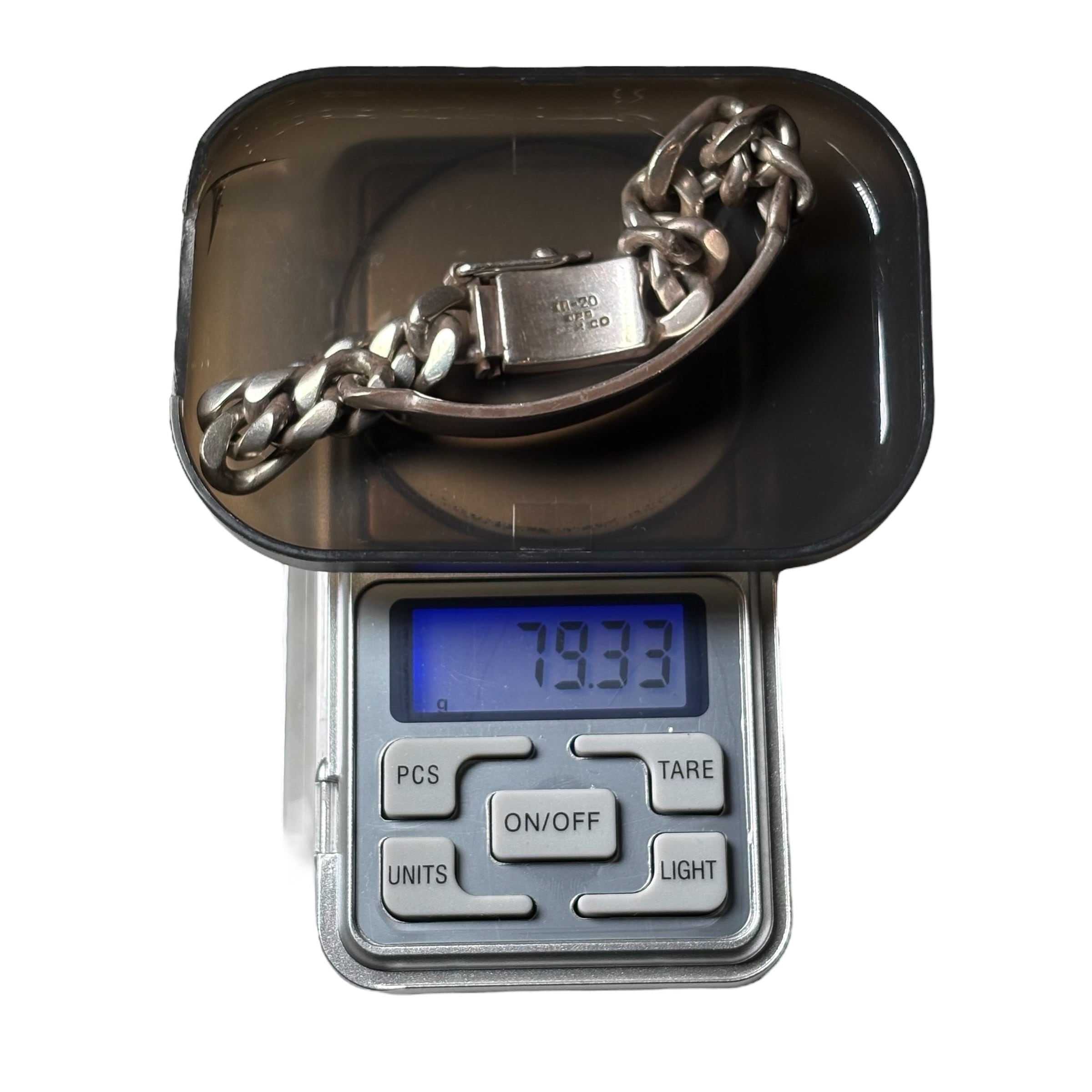 vintage Mexican silver ID plate bracelet | NOIR ONLINE