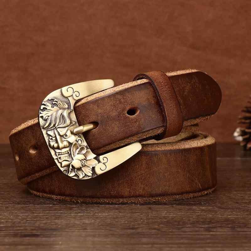 グッチ GGマーモント メンズシャイニーバックル レザーベルト黒×金