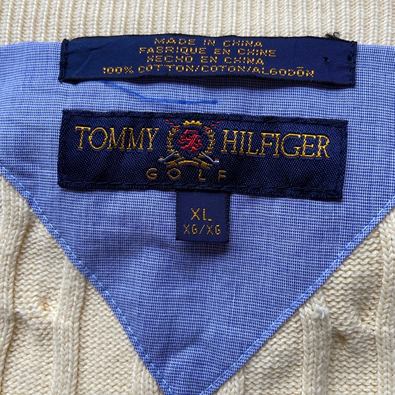 ビッグサイズ 90年代 TOMMY HILFIGER GOLF トミーヒルフィガーゴルフ V 