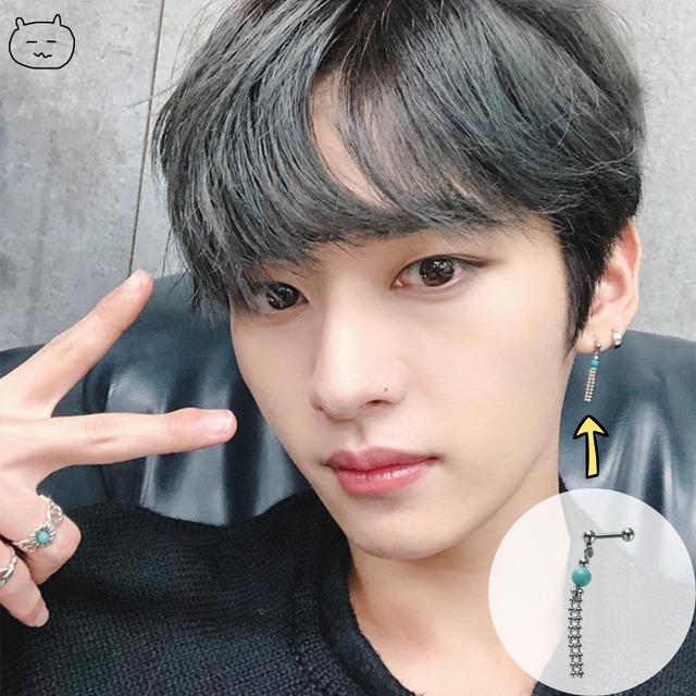 ★Stray Kids リノ 着用！！Billings piercing hoop clip-on earring