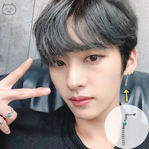 ★Stray Kids リノ 着用!!Billings piercing hoop clip-on earring