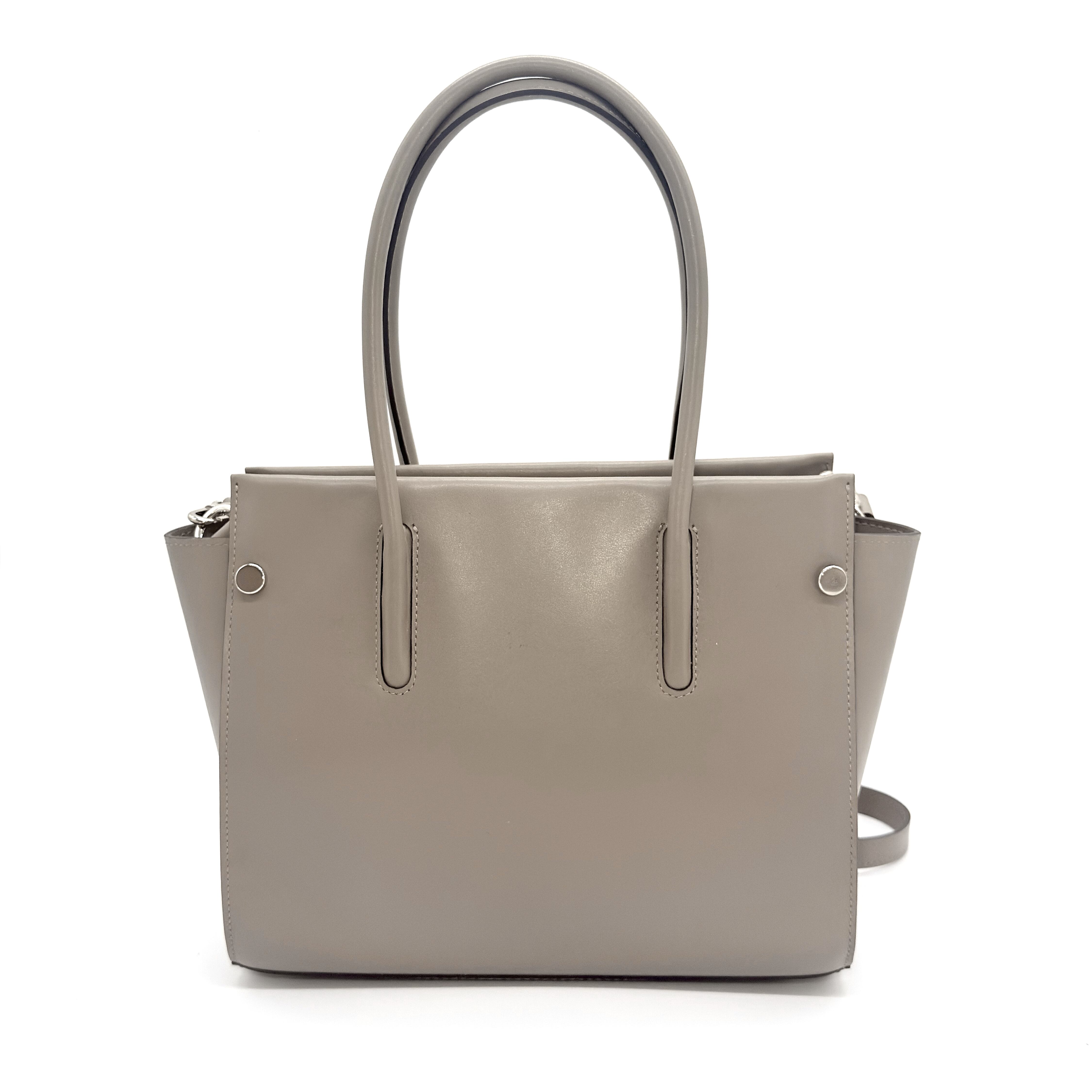 Italian smooth leather ―Hand bag― Col:Gray | ＋tass