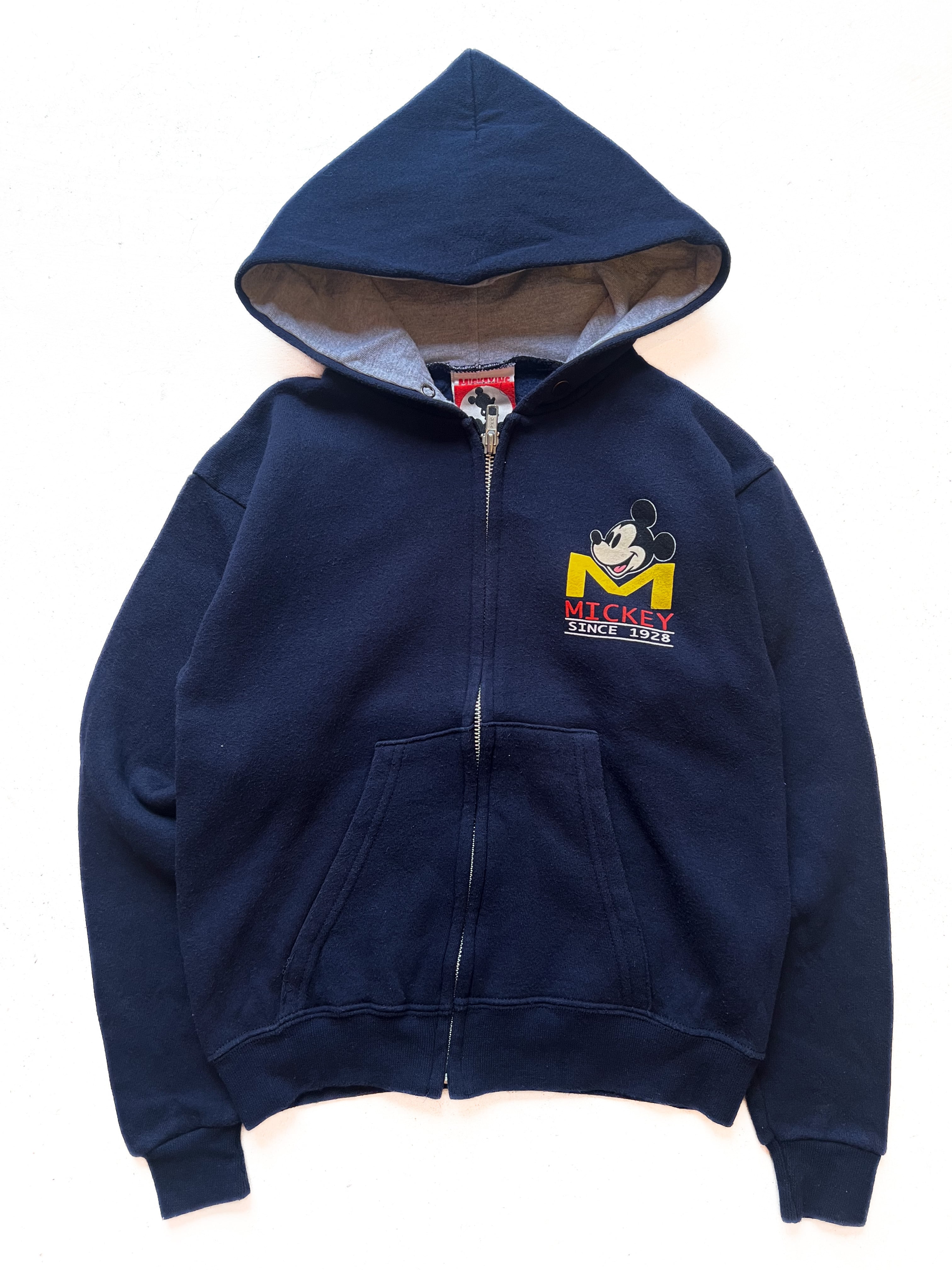 【130cm】VINTAGE 90's ディズニー ミッキースウェットパーカー【9892】