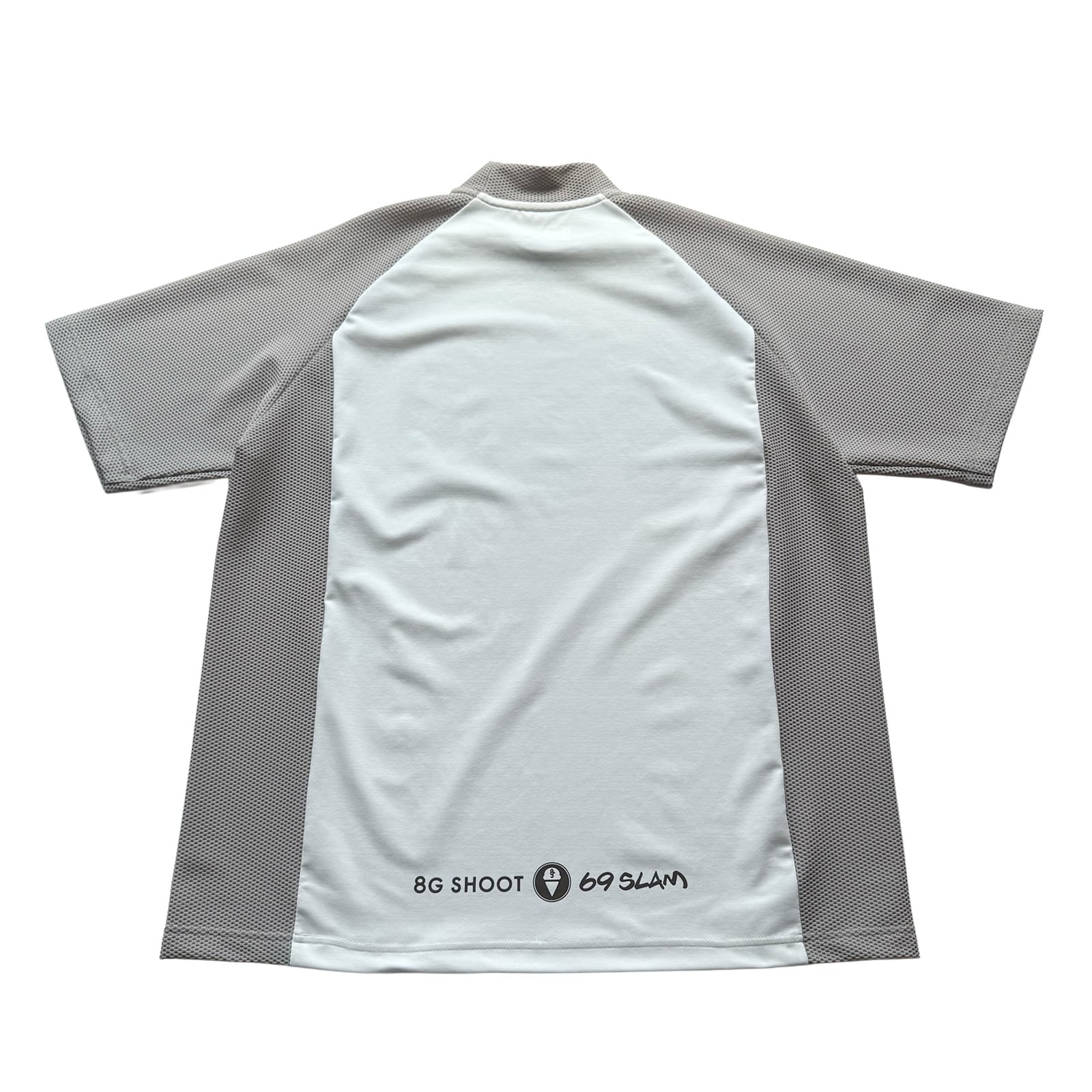 8G SHOOT × 69SLAM MESH SWITCHING MOCK NECK TEE -WHITE/GREIGE- | 8G