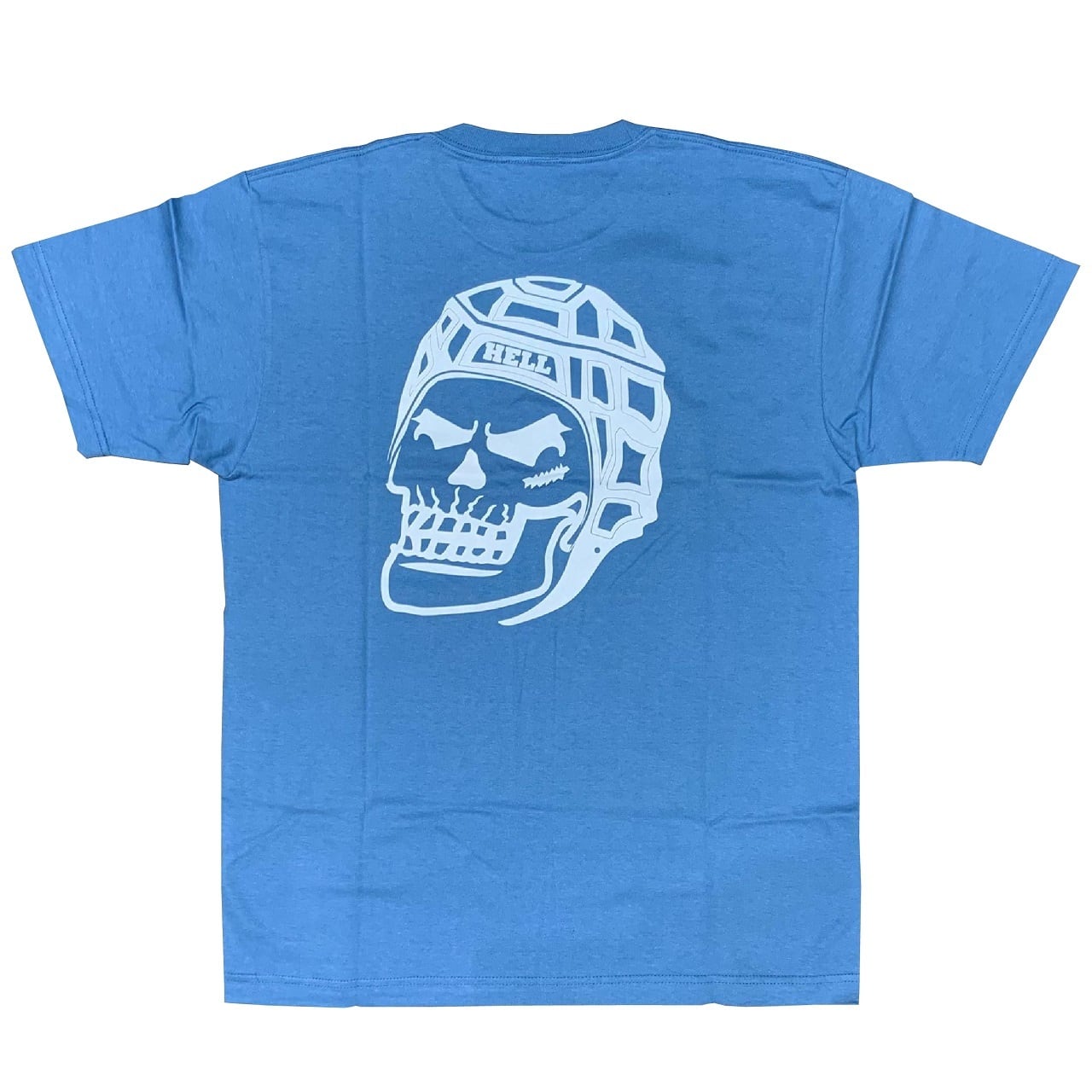 RUGBY SKULL Back Print TShirt Strong Blue Island Style Tokyo