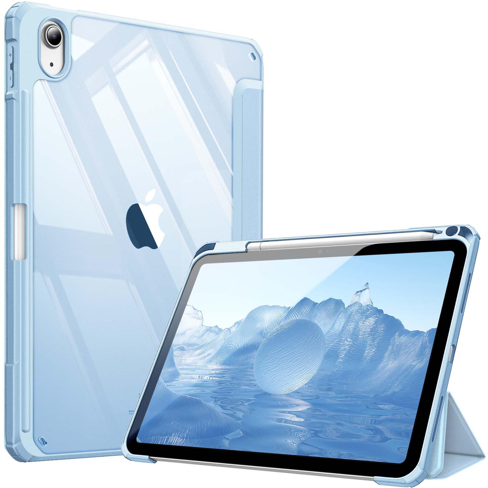 Fintie iPad 第11世代 (A16 2025)/第10世代 2022用ケース 11/10.9インチ 透明バックカバー(スカイブルー)