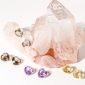 【シトリン】ハート ピアス・イヤリング