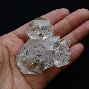 ハーキマーダイアモンド【ハーキマー水晶】結晶6個共生