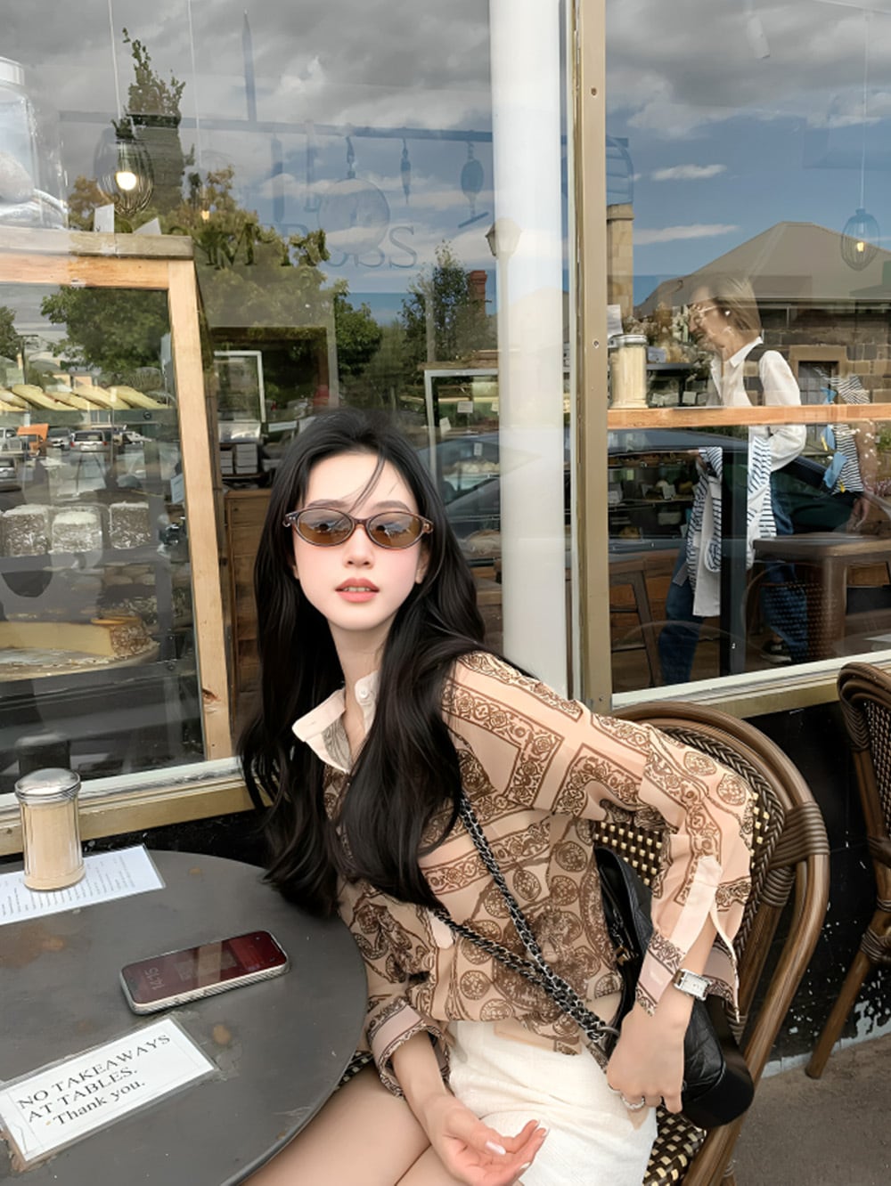 アラベスクパターントラディショナルモチーフシャツトップス|Atelier Item